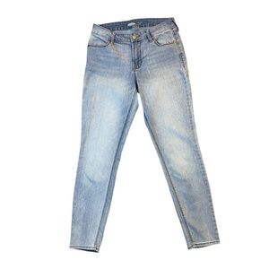 Old Navy Super Skinny Ankle Jeans, Light Wash Mid Rise, Size 4.